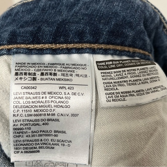 Levis Strauss 529 Curvy Bootcut Jeans High Rise Blue Medium Wash Denim W33 L30 - Picture 6 of 7